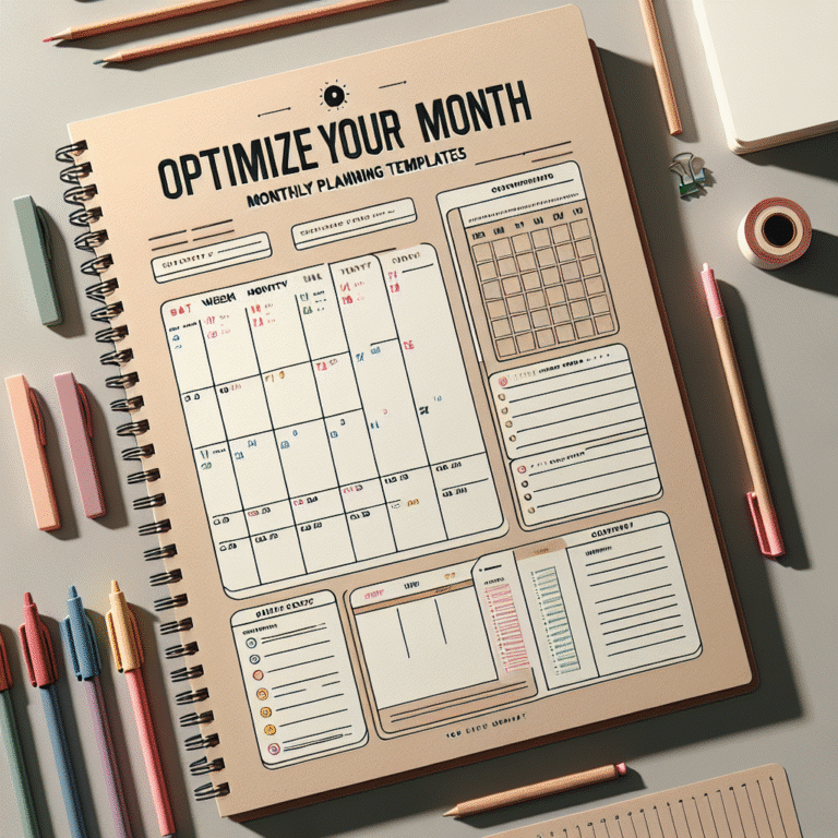 Otimize seu mês: templates para planejamento mensal