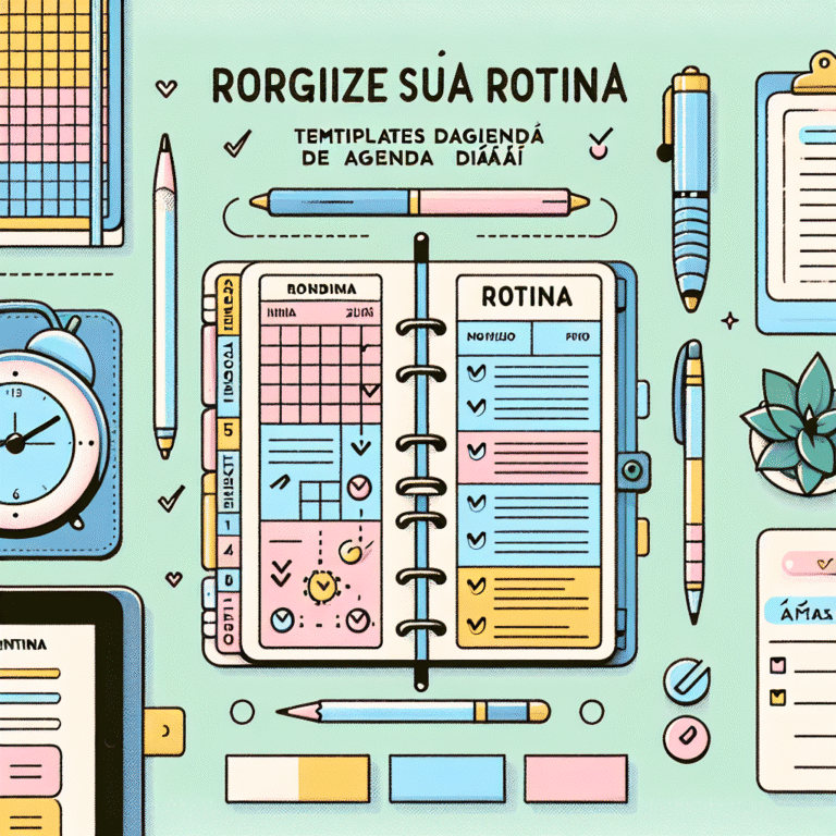 Organize sua rotina: templates de agenda diária